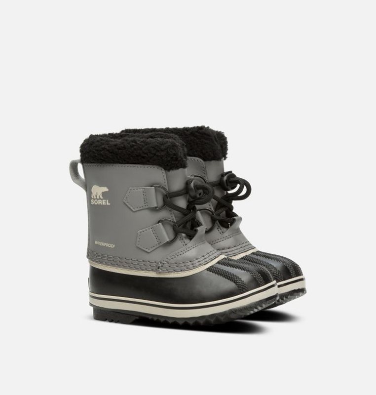 Kids Snow Boots Black/Grey - Sorel Childrens Yoot Pac™ TP - 374-GBDNQF